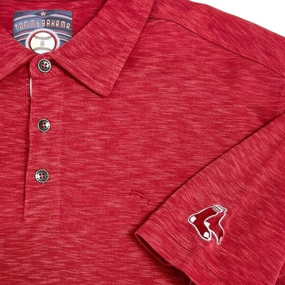 Tommy Bahama Mens Boston Red Sox Golf Shirt Vintage 2014 Polo Short Sleeve large - Picture 14 of 15